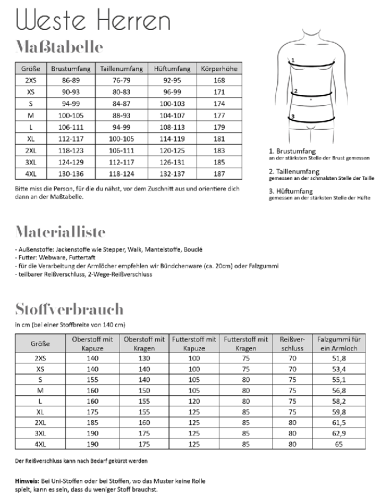 Fadenkäfer Herren Weste